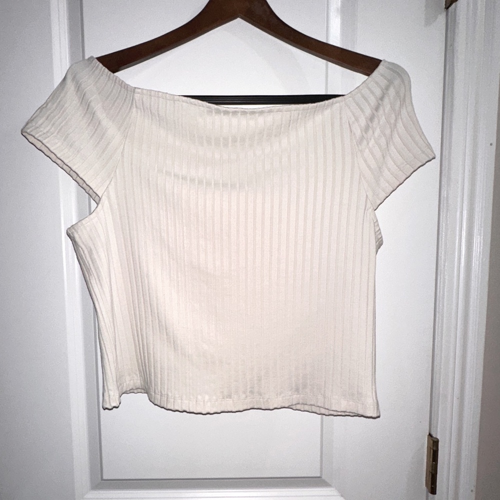 Banana republic CHANTEL OFF-SHOULDER CROP TOP Summer 2023 XL